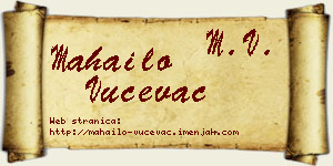 Mahailo Vučevac vizit kartica